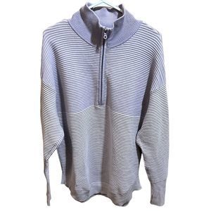 Purple Women's Aerie Offline Size Large (L) Pullover 1/4 Zip Sweater